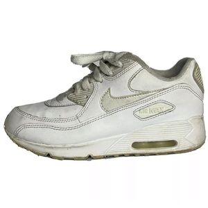 Nike Air Max White Athletic Sz 3 Y Youth Running